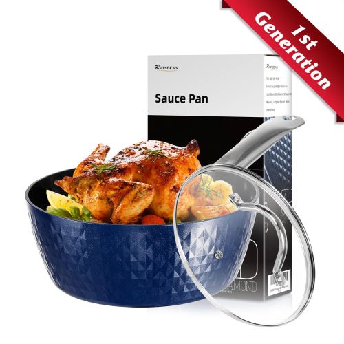 Induction Saucepan With Lid, 20cm 1.8L Milk Pan Non Stick Saucepan, Aluminum Ceramic Coating Cooking Pot - PFOA Free With Stainless Steel Handle, Suit Induction Saucepan With Lid, 20cm 1.8L Milk Pan Non Stick Saucepan, Aluminum Ceramic Coating Cooking Pot - PFOA Free With Stainless Steel Handle, Suit